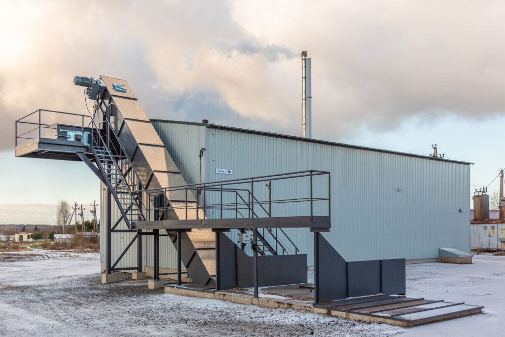 Biofuel boiler house, Biomass energy.